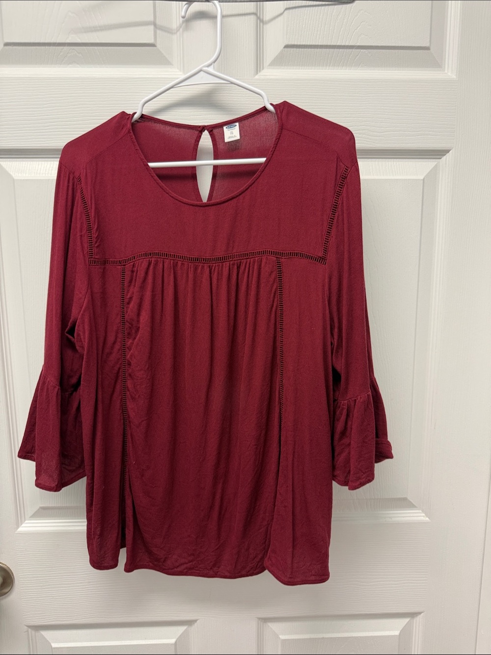 Old Navy Burgundy Bell Sleeve Knit Tunic